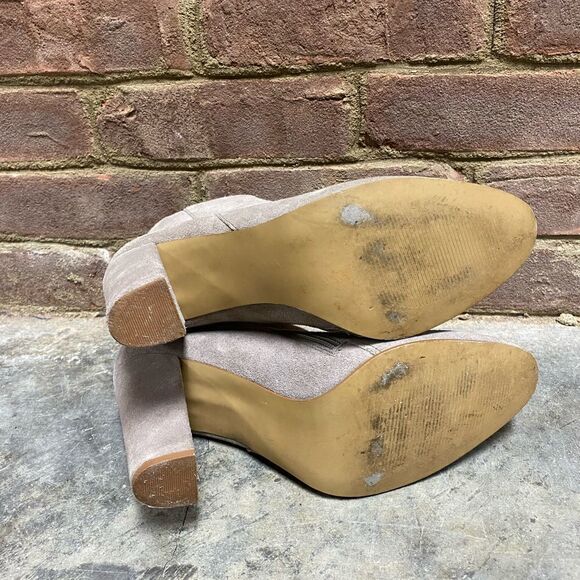 Steve Madden Glorius Taupe Suede Leather Ankle Bootie - Picture 6 of 10